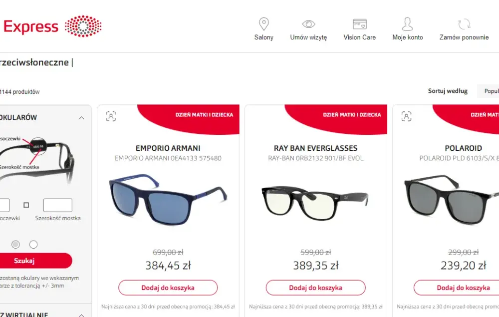 Vision Express ile lat tyle procent zniżki - zniżki, które Cię zaskoczą